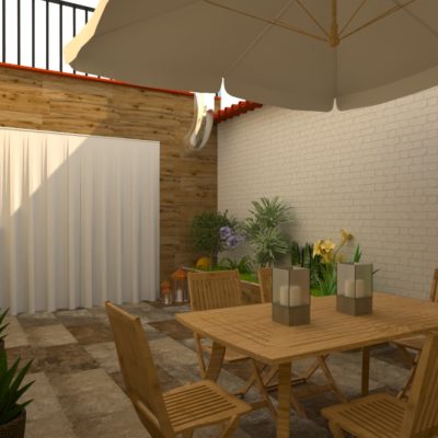 Patio Interior, vivienda unifamiliar