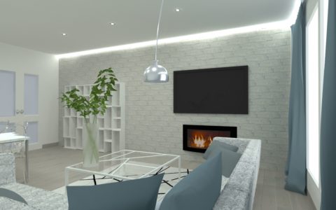 Salón con Chimenea